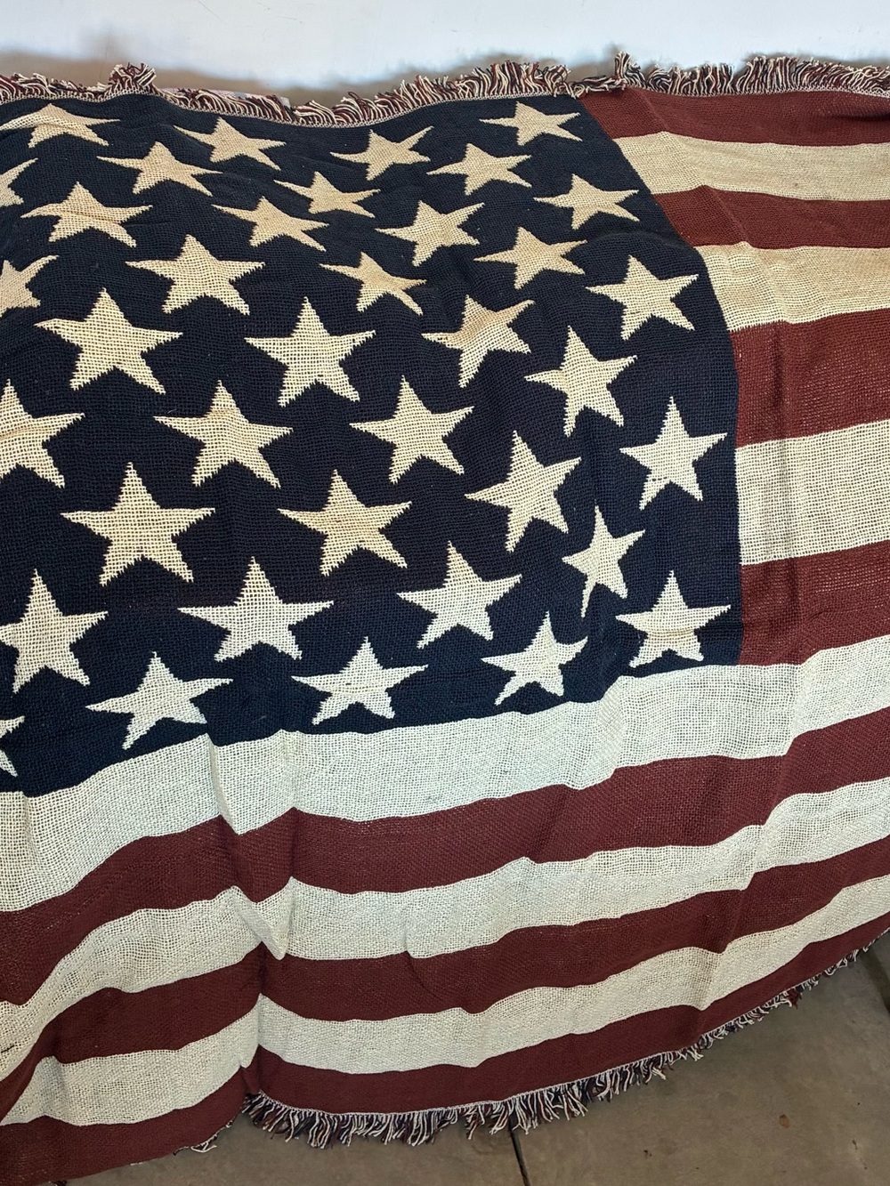 🥕 NWOT American Flag Throw
